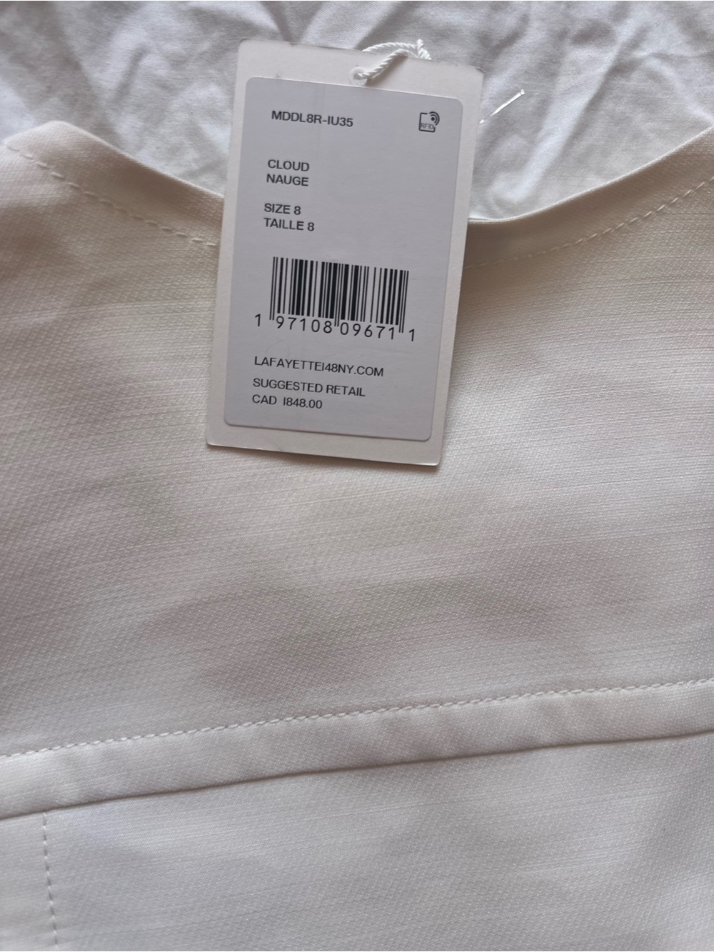 Lafayette 148 New York Contemporary Double Breasted Shift Dress Cloud White US 8 - Picture 12 of 12